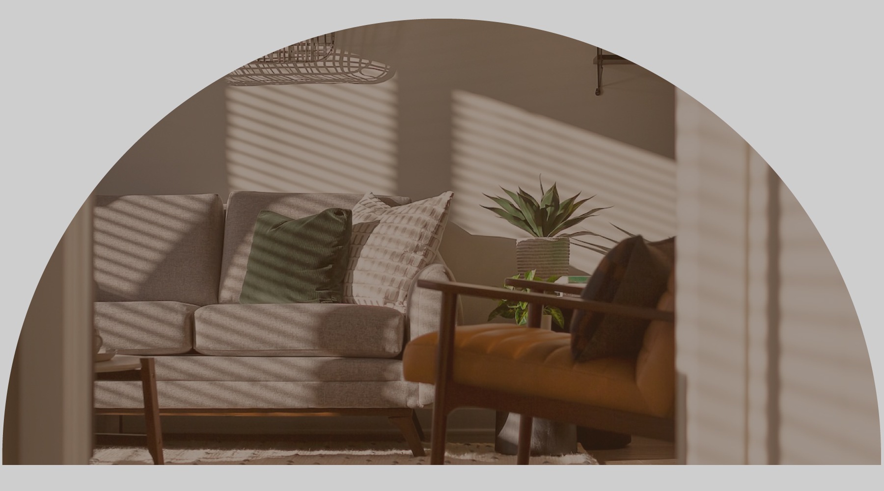 Open space living area with natural lighting